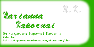 marianna kapornai business card